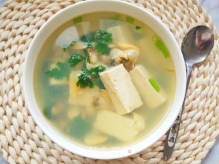 简单花蛤肉豆腐汤的做法步骤：5