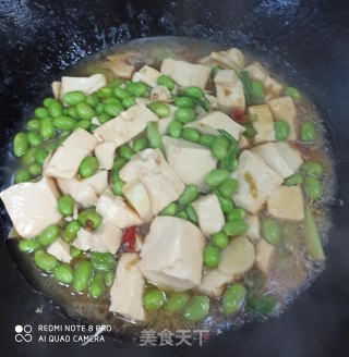 毛豆烧豆腐的做法步骤：8