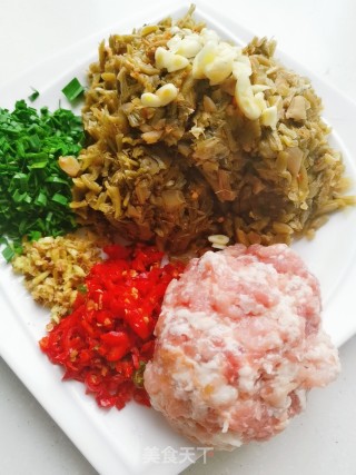 肉末炒（腌）萝卜梗的做法步骤：2
