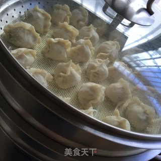白菜粉条素蒸饺的做法步骤：7