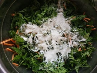 红薯胡萝卜叶双蒸的做法步骤：8