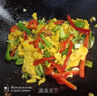 彩椒炒蛋的做法步骤：4