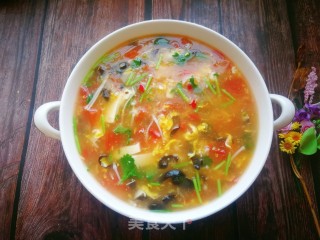 金针菇木耳豆腐蛋花汤的做法步骤：15