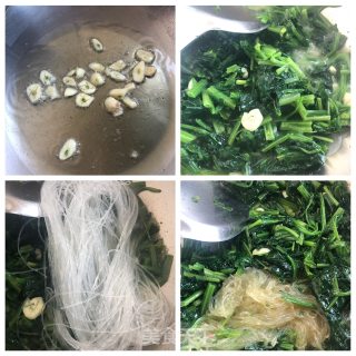 粉丝炒菠菜的做法步骤：4