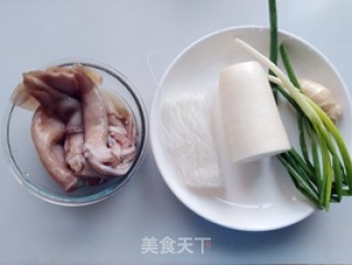 萝卜鱿鱼烧粉丝的做法步骤：1