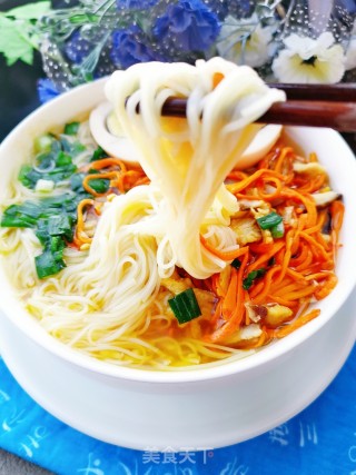 虫草花肉丝面的做法步骤：12