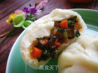 萝卜缨香菇粉条包的做法步骤：34