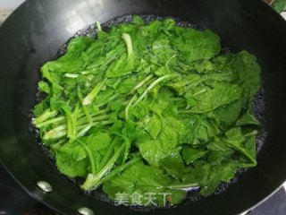 虾皮炒萝卜缨的做法步骤：1