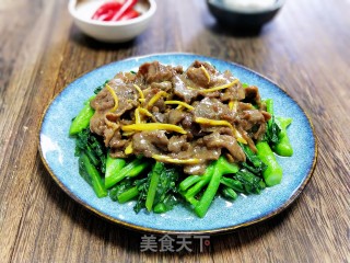 牛肉炒芥兰的做法步骤：13