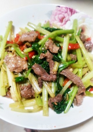 鸭肉炒土芹的做法步骤：8
