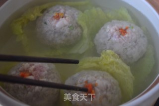 清炖蟹黄狮子头的做法步骤：12