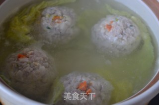 清炖蟹黄狮子头的做法步骤：14