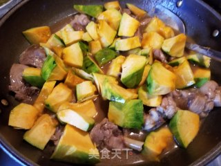 南瓜咖喱鸡的做法步骤：6