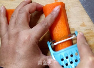 美丽的胡萝卜拼花的做法步骤：2