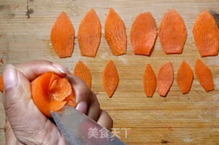 美丽的胡萝卜拼花的做法步骤：5