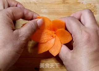 美丽的胡萝卜拼花的做法步骤：7