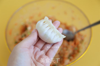 胡萝卜鸡肉煎饺的做法步骤：6