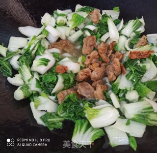 油渣烧青菜的做法步骤：5