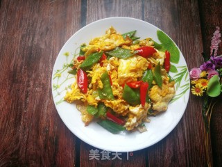 荷兰豆红椒炒鸡蛋的做法步骤：11