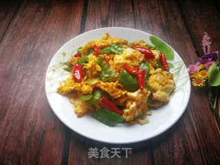 荷兰豆红椒炒鸡蛋的做法步骤：12