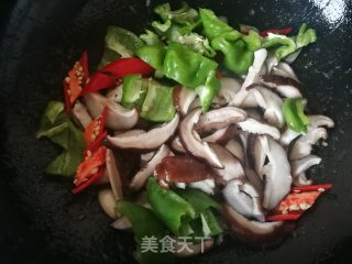 螺丝椒香菇炒牛柳的做法步骤：10