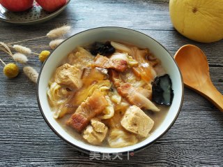 白菜五花肉炖冻豆腐的做法步骤：19