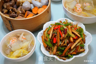 青椒炒香干的做法步骤：18