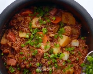 火腿肠土豆焖饭的做法步骤：6