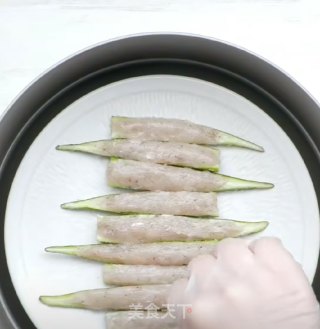 虾滑酿秋葵的做法步骤：5