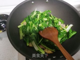咸肉炒青菜的做法步骤：6