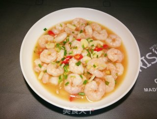 小米椒蒜蓉炒虾仁的做法步骤：12