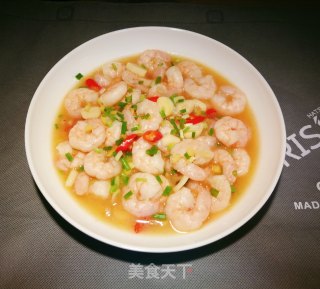 小米椒蒜蓉炒虾仁的做法步骤：13