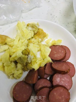 蒜苔鸡蛋炒饼的做法步骤：4