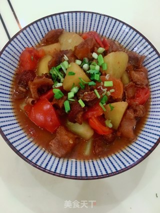 番茄土豆焖牛腩的做法步骤：8