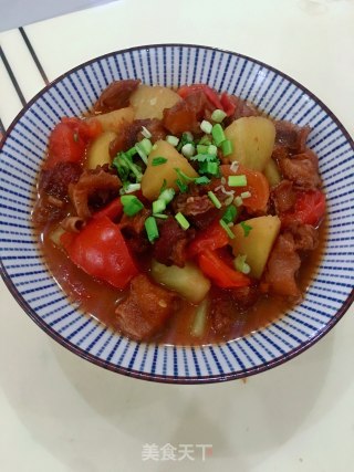 番茄土豆焖牛腩的做法步骤：9