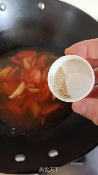 番茄荷包蛋汤面的做法步骤：5