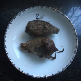 红芋头蘸糖的做法步骤：4