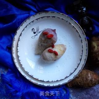 红芋头蘸糖的做法步骤：8