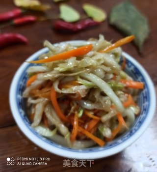 炝拌酸辣白菜丝的做法步骤：10
