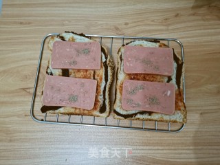 芝士豆沙烤吐司的做法步骤：3