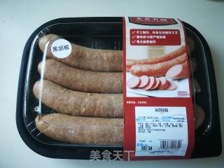 蒸黑胡椒肉肠的做法步骤：1