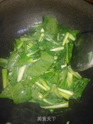 香菇炒油菜的做法步骤：5