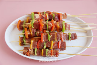 烤时蔬牛肉串的做法步骤：6