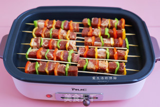 烤时蔬牛肉串的做法步骤：7