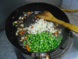 香菇火腿炒饭的做法步骤：7