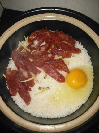 广东腊肠煲仔饭的做法步骤：6
