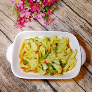炒花菜的做法步骤：7