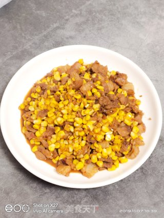 肉丁炒玉米的做法步骤：9