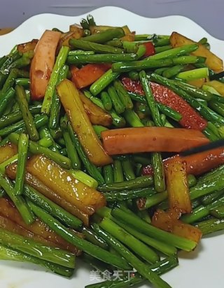 蒜薹土豆条炒火腿的做法步骤：8