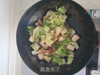 白菜烧冻豆腐的做法步骤：5